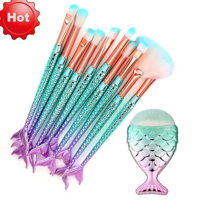 

Gobestart 11PCS Make Up Foundation Eyebrow Eyeliner Blush Cosmetic Concealer Brushes