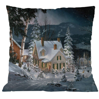 

〖Follure〗Merry Christmas Pillow Cases Linen Sofa Cushion Cover Home Decor Pillow Core