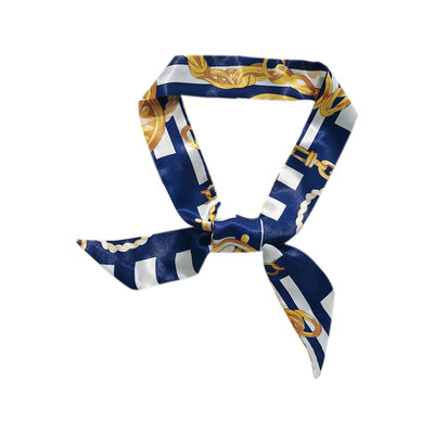 

Scarf Women Korean Autumn Stylish Silk Scarf Small Ribbon Colorful Elegant All-match Concise Printed Personality Neckerchief