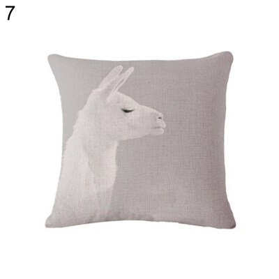 

Llama Alpaca Linen Throw Pillow Case Cushion Cover Sofa Bed Car Office Decor