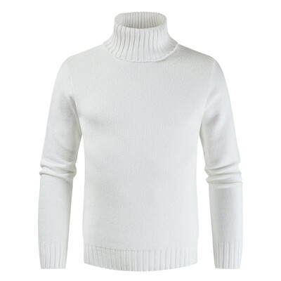 

Toponeto Mens Autumn Winter Casual Pure Color Turtleneck Long Sleeve Knitted Sweater Top
