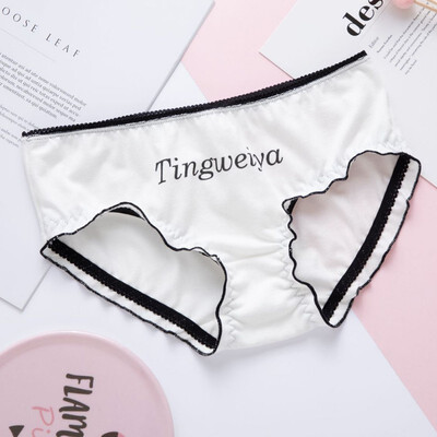 

Summer Women New Fashion Design Mid Rise Seamless Cotton Underwear Briefs Cartoon Print Cute Lingerie Ladies Underpants