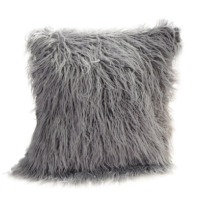 

Home Cushion Case Decorative Luxury Series Style Grey Fur Throw Pillow Case Cushion 18" x 18" 45cm x 45cm