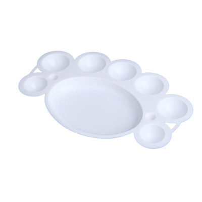 

1pcs Nail Art Care Palette Plastic Dish for Powder Polish Mixing Acrylic Paint Beauty Tool White