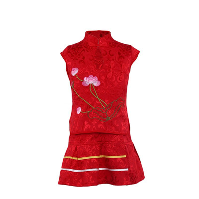 

Girls Clothing Sets 2019 Summer Cotton Vest Two-piece Sleeveless Children Sets Casual Embroidered Lotus Girls Clothes