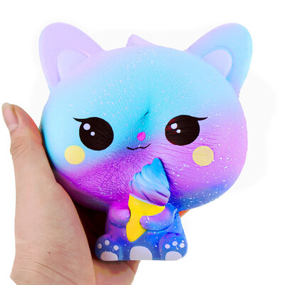 

Siaonvr Squishy Galaxy Cat Scented Charm Slow Rising Squeeze Stress Reliever Toy