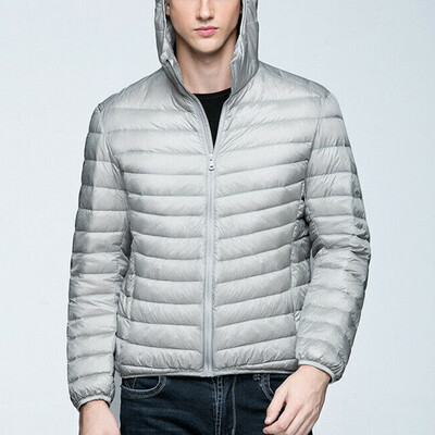 

Mens Casual Foldable Tops Coats Hooded Duck Down Outwear Lightweight Jackets