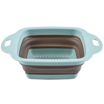 

Convenient And Durable Square Foldable Drain Basket Folding Vegetables Straners Fruits Holders Basket For Kitchen Tool