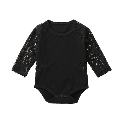 

0-24M Infant Baby Long Sleeve Lace Rompers Kids Girls Bodysuit Jumpsuit Newborn Clothes