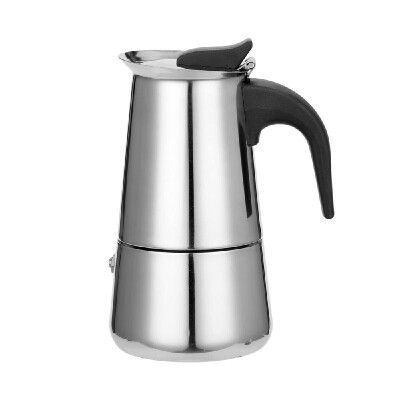 

100ML Percolator StoveTop Espresso Moka Coffee Maker Pot Stainless Steel Coffee Maker Pot Stainless Steel Mocha Filter Espresso Mo