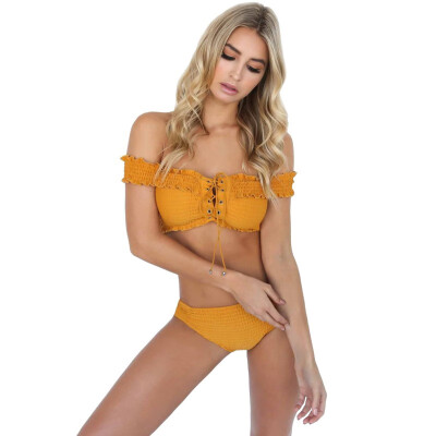 

summer holiday Party wear Sexy cross tie strap two-piece bra set for women push up bra lace up panties underwear set fashion