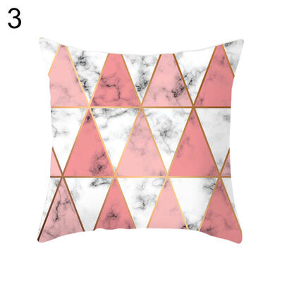 

Marbling Geometric Pattern Pillow Case Cushion Cover Home Office Chair Sofa Decor