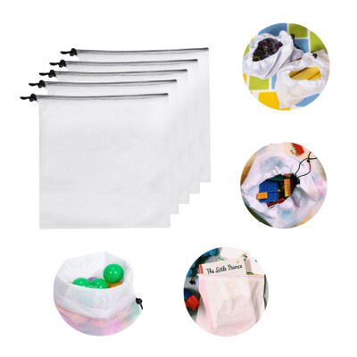 

〖Follure〗5pcs Reusable Produce Bags Washable Bags Shopping Vegetable Fruit Toys Storage