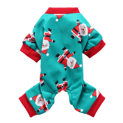 

Pet Christmas Cosplay Costume Small And Medium Dogs Warm Jumpsuit For Autumn And Winter