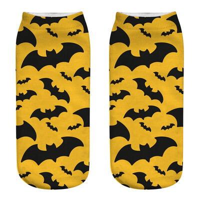 

19 Style New Fashion Halloween Socks 3D Print Unisex Halloween Pattern Print Socks Breathable Stretchy Boat Socks