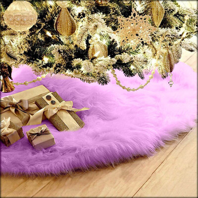 

Tailored 75cm Christmas Plush Long Haired Christmas Tree Skirt Christmas Home Decor GN