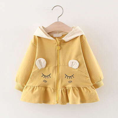 

Children Outwear Baby Coats Newborn Baby Girl Clothes Autumn Cartoon Cat Hooded Coat Infant Clothes Baby Girls Clothing 0-3Y