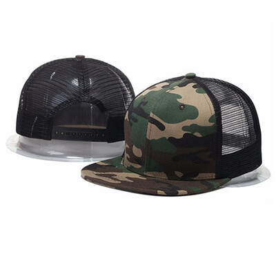 

Unisex Women Men Adjustable Flat Mesh Snapback Hat Cotton Baseball Cap Trucker Hat Summer Outdoor Accessories