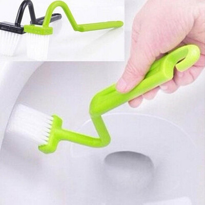 

Bathroom Toilet Brush Curved Handle Cleaning Brush V Type Commode Brush