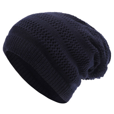 

Solid Color Fashion Knit Hat Winter Soft Warm Stretch Ski Hat Outdoor Thicken Beanie Hat