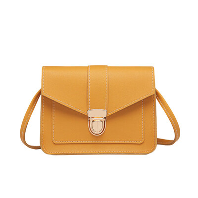 

Fashion Women Solid Color Lock Catch Square Shoulder Bag Crossbody Phone Pouch