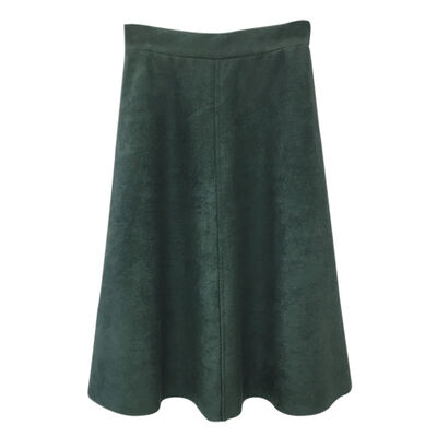 

Autumn women long skirt elegant high waist solid A-line female solid femme Skirt