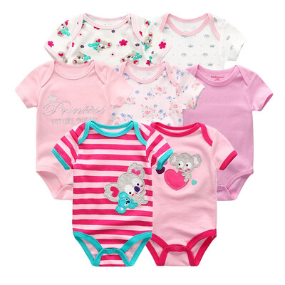 

Newest 7PCS Baby Boys Clothes Rompers Baby Girls Clothes Newborn Bodysuits Babywear Cotton 0-12M For Babies Outwear Clothing Sets