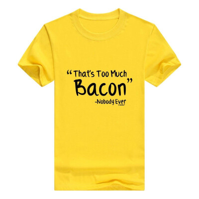 

Funny Bacon Thats Too Much Bacon Said Nobody Ever Youth T-Shirt