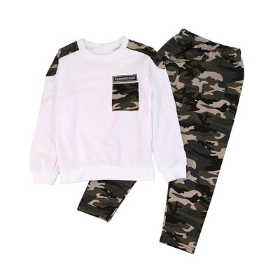 

Baby Clothes for Boys Camouflage Pattern 2pcs Autumn Cotton Long Sleeve Casual T-shirt Tops Pants Outfits Set