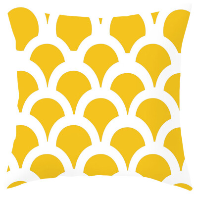 

〖Follure〗Pineapple Leaf Yellow Pillow Case Sofa Car Waist Throw Cushion Cover Home Decor