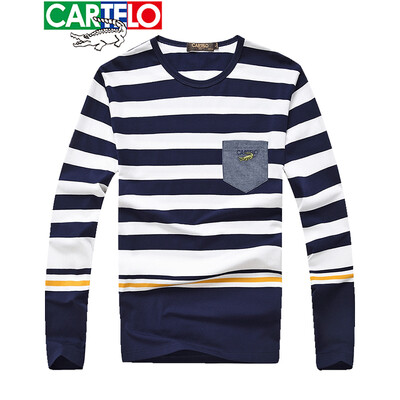 

Cartier crocodile CARTELO long-sleeved T-shirt mens cotton 2019 spring new fashion casual mens loose round neck t-shirt white M