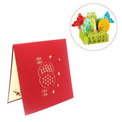 

Easter Egg Butterfly 3D Pop Up Paper Hollow Greeting Cards Handmade Holiday Gift