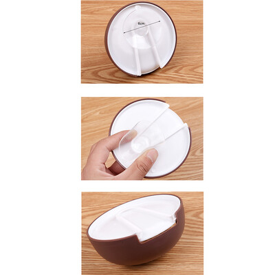 

JPGIF Plastic Suction Cup Soap Toothbrush Box Dish Holder Bathroom Shower Accessory BU