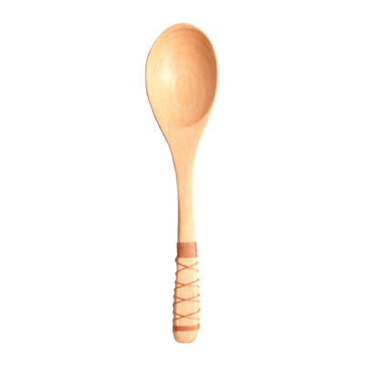 

Wrapped Line Non-slip Wooden Rice Spoon Home Kitchen Natural Wooden Coffee Spoon Rice Spoon Wooden Spoon Dessert Spoon