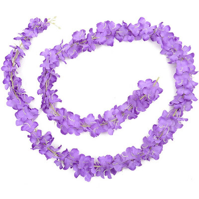 

Simulation Violet Artificial Wisteria Flower Silk Hydrangea DIY Wedding Birthday Party Decoration Wall Hanging Backdrop Flowers
