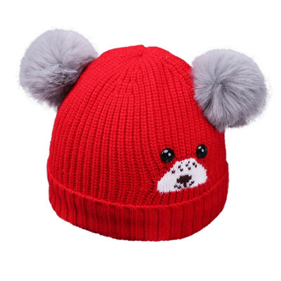 

Baby Warm Winter Wool Hat Children Hat Toddler Kids Knit Beanie Cap Fur Pom Pom Hat Baby Boys Girls Cap