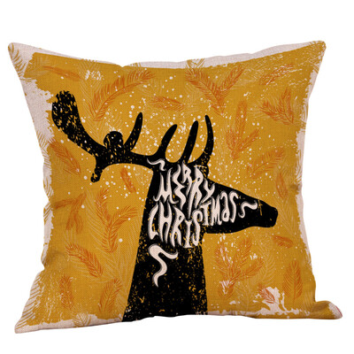 

Tailored Christmas Pillow Case Glitter Cotton Linen Sofa Throw Cushion Cover Home Decor