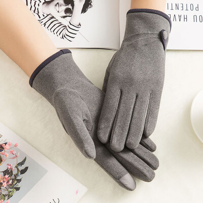 

Fashion Women Winter Gloves High Quality Windproof Warm Outdoor Gloves Solid Color Mittens Touch Screen Gloves
