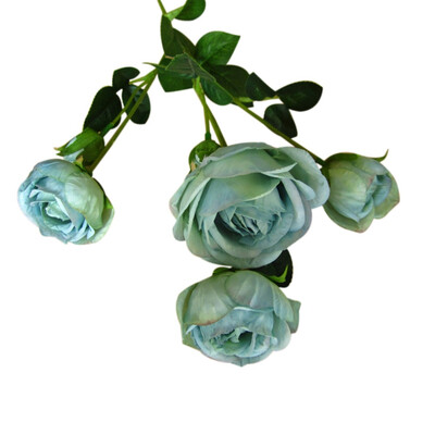 

Beautiful Mariage Fake Flower Rose Artificial Peony Silk Flowers Small Bouquet Flores Home Party Spring Wedding Decoration