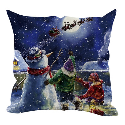 

Tailored Christmas Pillow Cover Pillowcases Decorative Sofa Cushion Cover Home Decoration