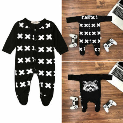 

Newborn Baby Boy Girl Long Sleeve Romper Jumpsuit Autumn Winter Warm Clothes Set