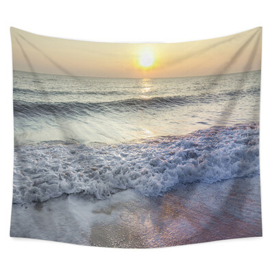 

Reality Wave Sunset Beach Pattern Wall Hanging Tapestry Ocean Print Beach Throw Blanket Home Decor Wall Hanging Tapestry Supply
