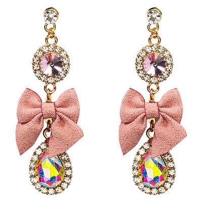 

1 Pair Korean Fashion Lovely Cute Love Bow Tie Stud Earrings For Women Simple Sweet Jewelry Accessories