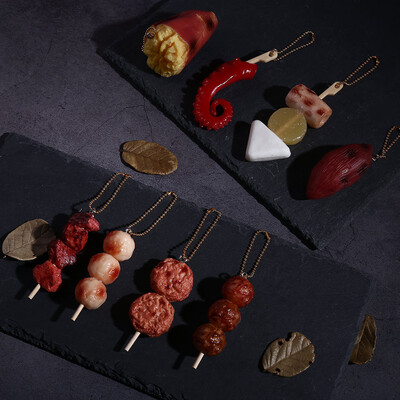 

Siaonvr 15Pcs Pretend Play Simulation Barbecue Pendant Creative Funny Toy Gift