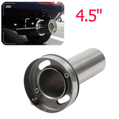 

45 Stainless Steel Adjustable Round Tip Silencer Exhaust Muffler Removable