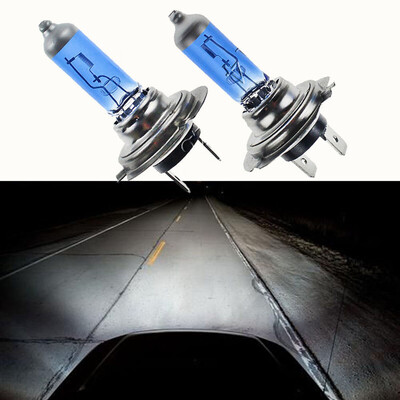 

H7 Xenon Halogen Headlight White Light Lamp Bulbs 6000K 1500LM 12V 55W Set Kit