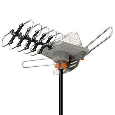 

TA-102G Outdoor Amplified HDTV Antenna 150 Mile Range 360° Rotation UHFVHF Dual Band 28-36dB Antenna