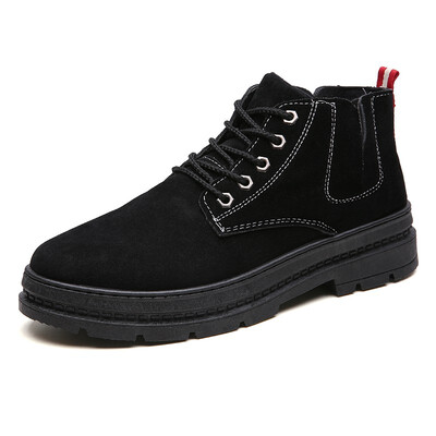 

Mens Shoes Fashion Casual Shoes Lace Up High Cut Shoes For Men Light Martin Boots Black White Grey Size 39-44