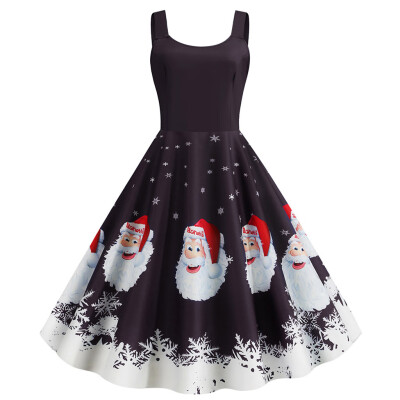 

Tailored Women Fashion Casual Christmas Parties Sleeveless Sling Charitmas Dress