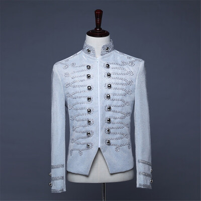 

Toponeto Mens European Style Court Costumes Military Uniforms Performances Top Blouse